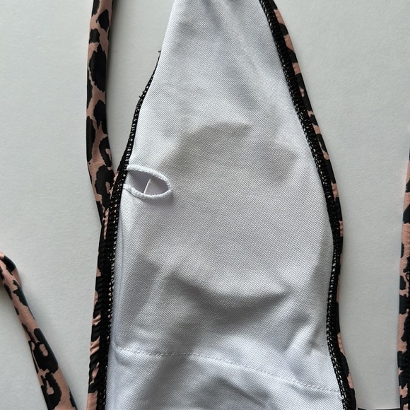 Animal Print Backless Plunging Neckline One Piece Swimsuit - Picture 5 of 5